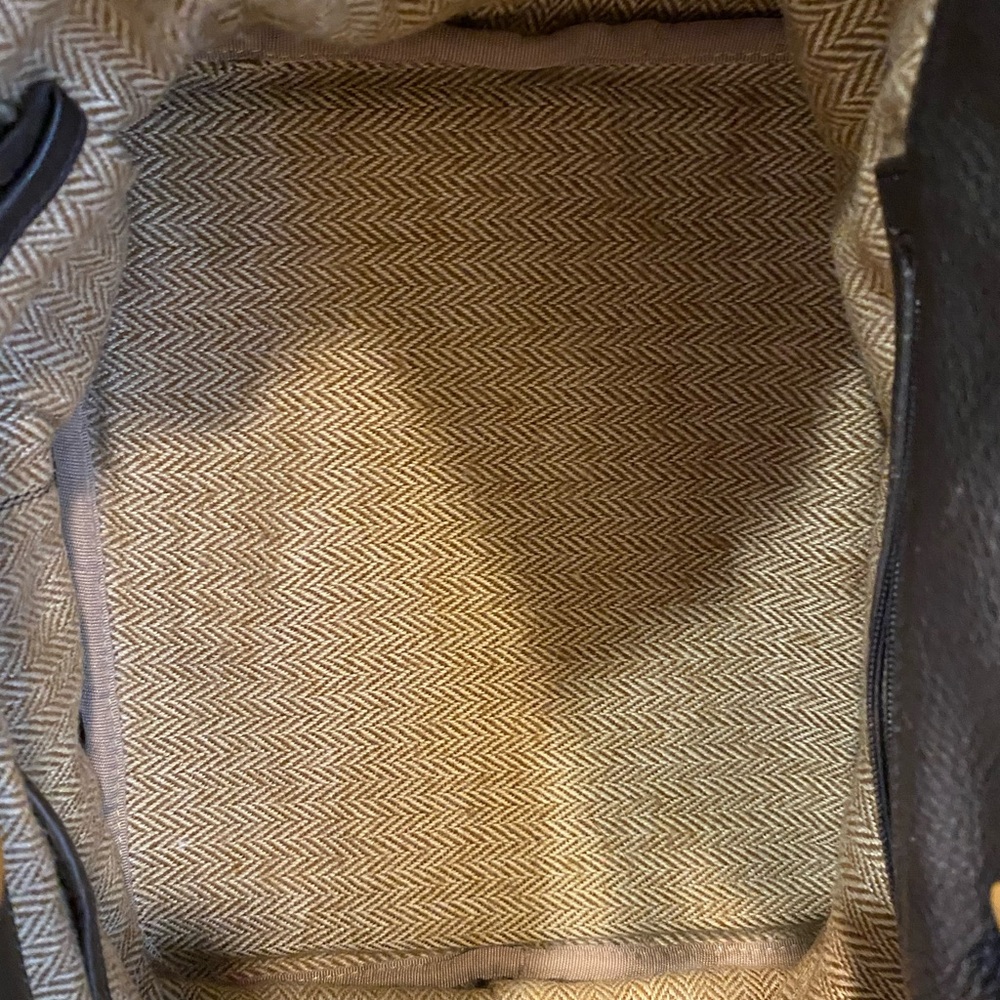 MCM Dark Brown Satchel with Gold Details - Picture 8 of 10